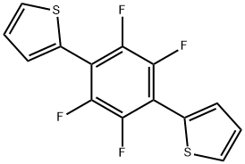 Thiophene, 2,2'-(2,3,5,6-tetrafluoro-1,4-phenylene)bis- 구조식 이미지