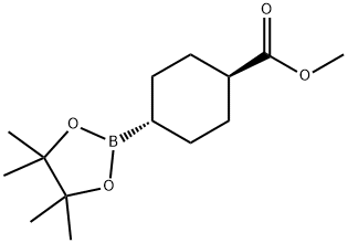 Cyclohexanecarboxylic acid, 4-(4,4,5,5-tetramethyl-1,3,2-dioxaborolan-2-yl)-, methyl ester, trans- 구조식 이미지