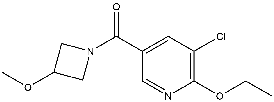 (5-Chloro-6-ethoxy-3-pyridinyl)(3-methoxy-1-azetidinyl)methanone Structure