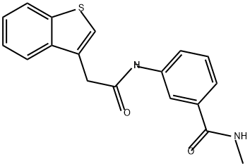 Benzo[b]thiophene-3-acetamide, N-[3-[(methylamino)carbonyl]phenyl]- Structure