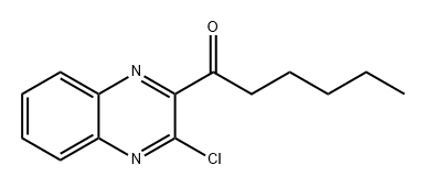 1-Hexanone, 1-(3-chloro-2-quinoxalinyl)- Structure