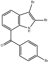 Methanone, (4-bromophenyl)(2,3-dibromo-1H-indol-7-yl)- 구조식 이미지