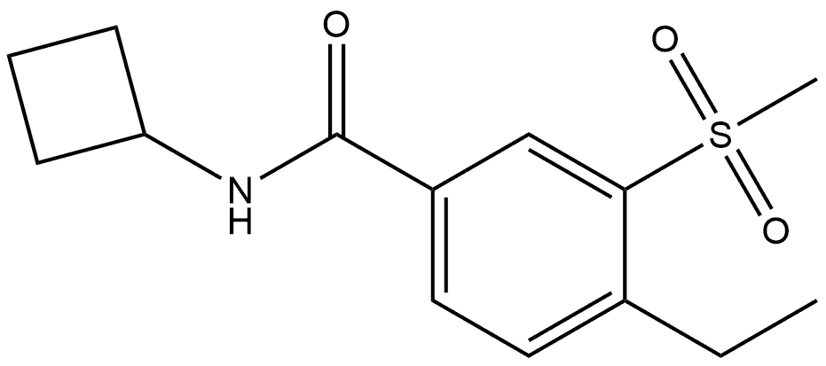 N-Cyclobutyl-4-ethyl-3-(methylsulfonyl)benzamide Structure