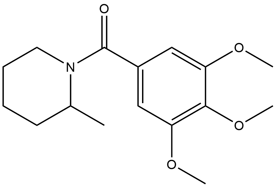 (2-Methyl-1-piperidinyl)(3,4,5-trimethoxyphenyl)methanone Structure