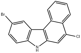 7H-Benzo[c]carbazole, 10-bromo-5-chloro- Structure