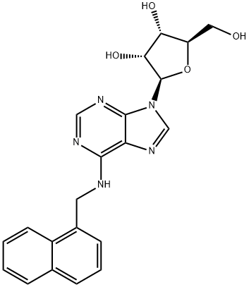 (2R,3S,4R,5R)-2-(Hydroxymethyl)-5-(6-((naphthalen-1-ylmethyl)amino)-9H-purin-9-yl)tetrahydrofuran-3,4-diol Structure