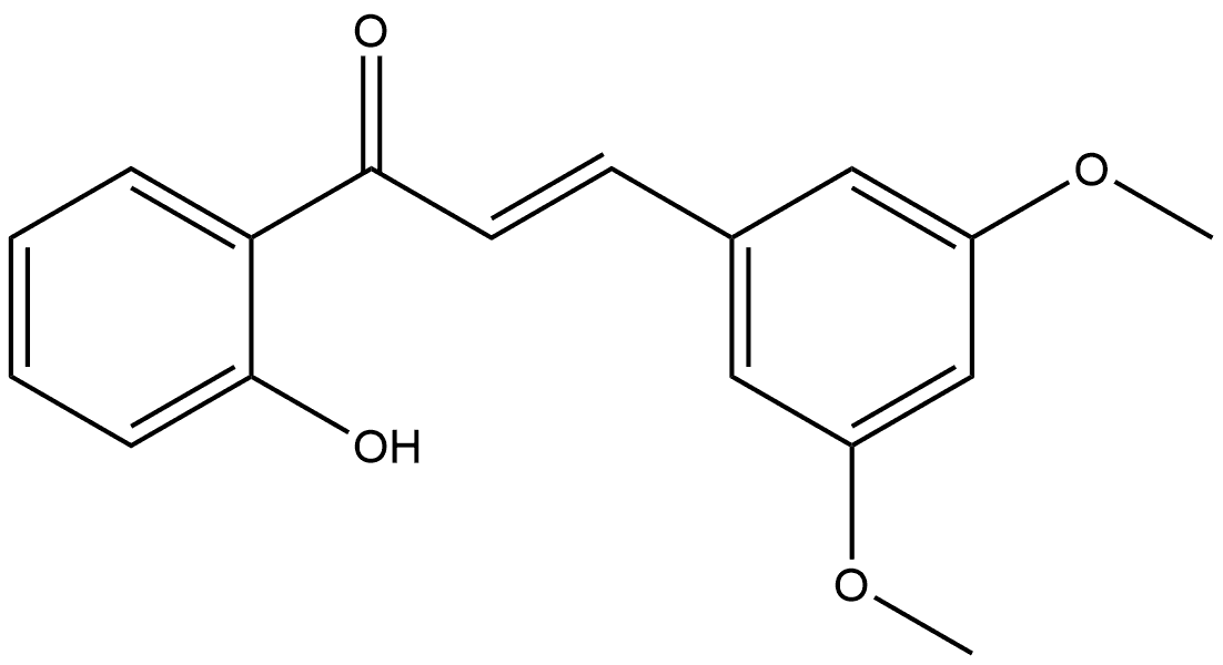 (2E)-3-(3,5-Dimethoxyphenyl)-1-(2-hydroxyphenyl)-2-propen-1-one Structure
