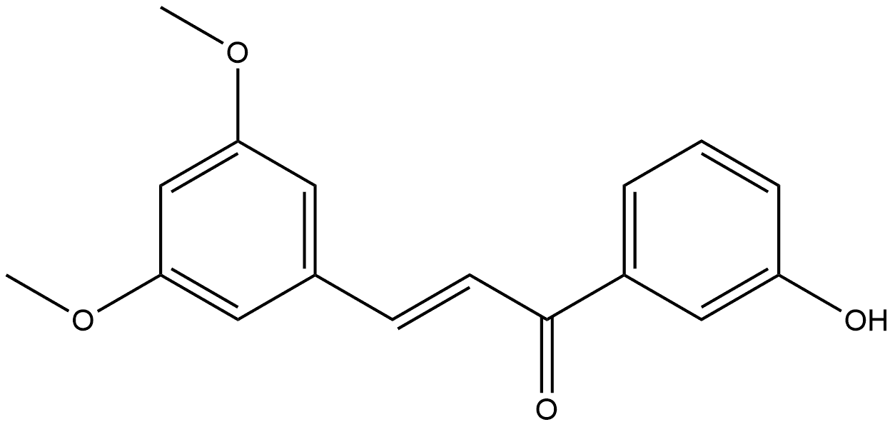 (2E)-3-(3,5-Dimethoxyphenyl)-1-(3-hydroxyphenyl)-2-propen-1-one Structure