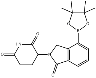 2,6-Piperidinedione, 3-[1,3-dihydro-1-oxo-4-(4,4,5,5-tetramethyl-1,3,2-dioxaborolan-2-yl)-2H-isoindol-2-yl]- Structure