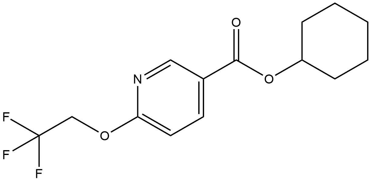 Cyclohexyl 6-(2,2,2-trifluoroethoxy)-3-pyridinecarboxylate Structure