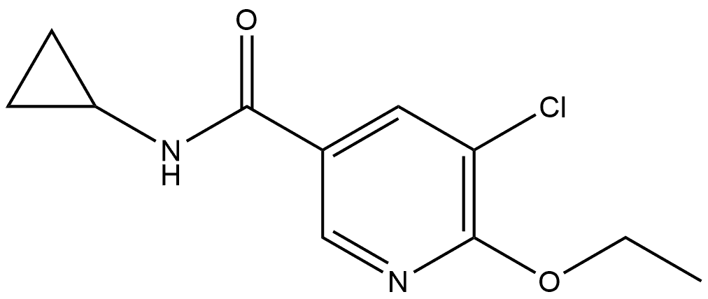 5-Chloro-N-cyclopropyl-6-ethoxy-3-pyridinecarboxamide Structure