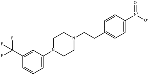 Piperazine, 1-[2-(4-nitrophenyl)ethyl]-4-[3-(trifluoromethyl)phenyl]- 구조식 이미지