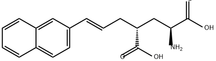 L-Glutamic acid, 4-[(2E)-3-(2-naphthalenyl)-2-propen-1-yl]-, (4R)- 구조식 이미지