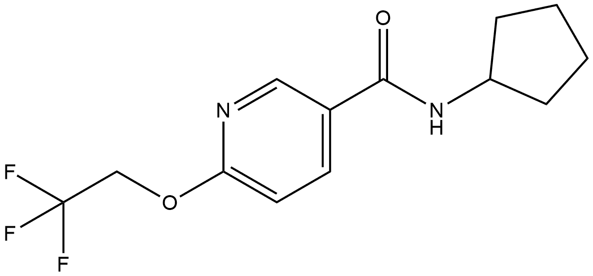 N-Cyclopentyl-6-(2,2,2-trifluoroethoxy)-3-pyridinecarboxamide Structure