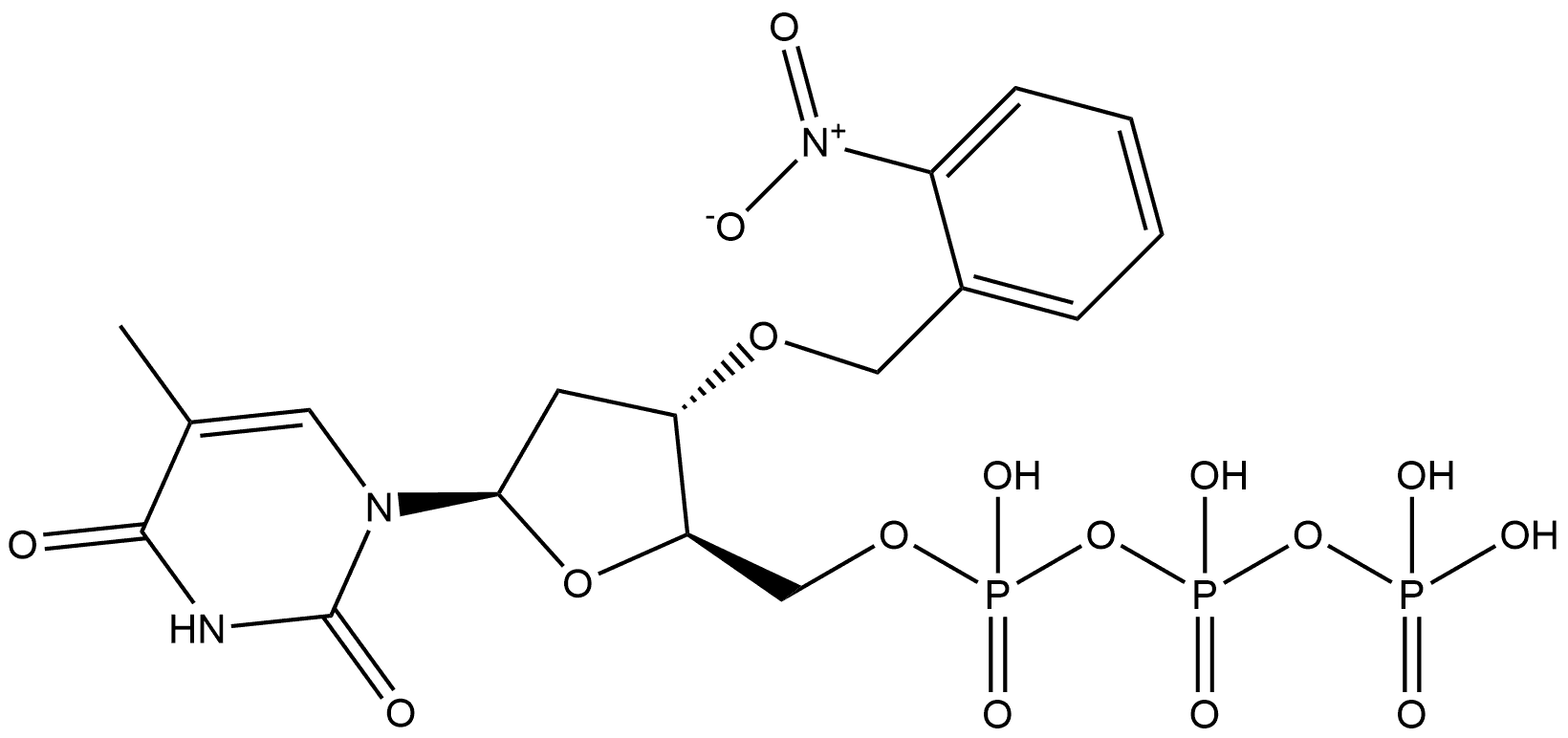 3'-O-(2-Nitrobenzyl)-dTTP 100mM Sodium Solution 구조식 이미지