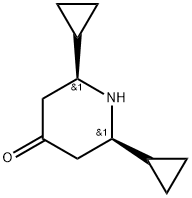 4-Piperidinone, 2,6-dicyclopropyl-, (2R,6S)-rel- 구조식 이미지