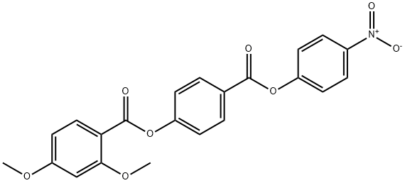 Benzoic acid, 2,4-dimethoxy-, 4-[(4-nitrophenoxy)carbonyl]phenyl ester 구조식 이미지