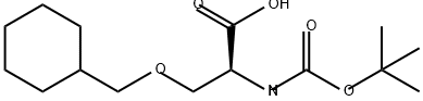 L-Serine, O-(cyclohexylmethyl)-N-[(1,1-dimethylethoxy)carbonyl]- Structure