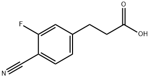 Benzenepropanoic acid, 4-cyano-3-fluoro- 구조식 이미지