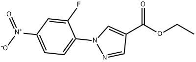 1H-Pyrazole-4-carboxylic acid, 1-(2-fluoro-4-nitrophenyl)-, ethyl ester Structure