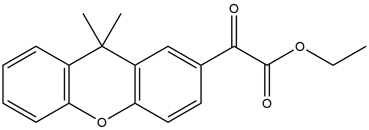 Ethyl 9,9-dimethyl-α-oxo-9H-xanthene-2-acetate Structure