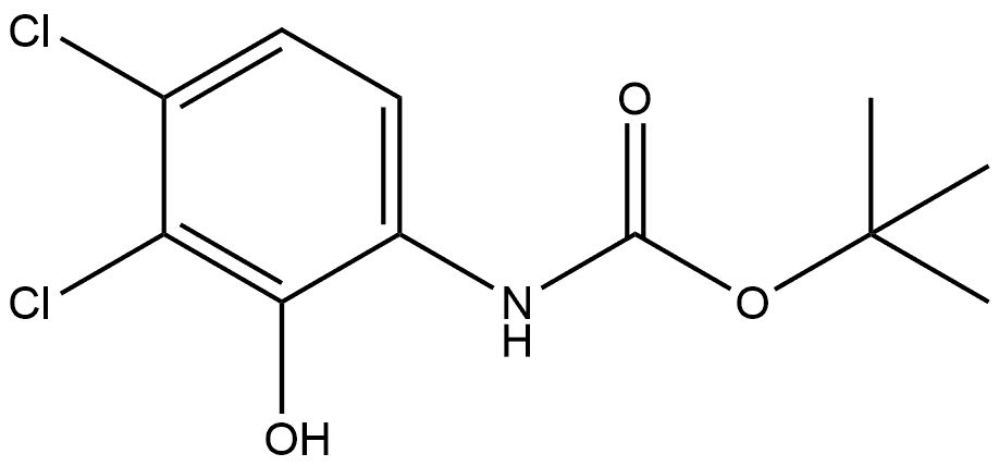 1,1-Dimethylethyl N-(3,4-dichloro-2-hydroxyphenyl)carbamate 구조식 이미지
