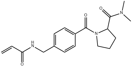 N,N-dimethyl-1-{4-[(prop-2-enamido)methyl]benzo
yl}pyrrolidine-2-carboxamide Structure