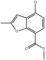 7-Benzofurancarboxylic acid, 4-chloro-2-methyl-, methyl ester Structure