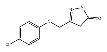 3H-Pyrazol-3-one, 5-[[(4-chlorophenyl)thio]methyl]-2,4-dihydro- Structure