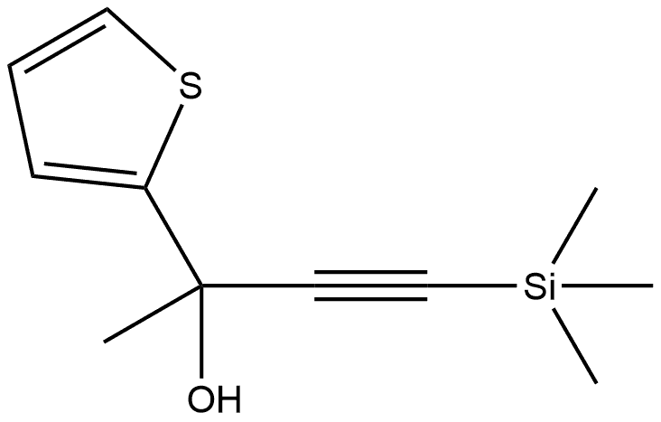 α-Methyl-α-[2-(trimethylsilyl)ethynyl]-2-thiophenemethanol Structure