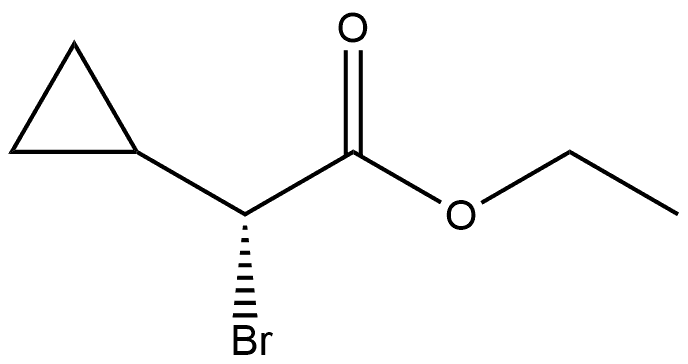 Cyclopropaneacetic acid, α-bromo-, ethyl ester, (αR)- 구조식 이미지