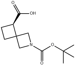 2-Azaspiro[3.3]heptane-2,5-dicarboxylic acid, 2-(1,1-dimethylethyl) ester, (5R)- Structure