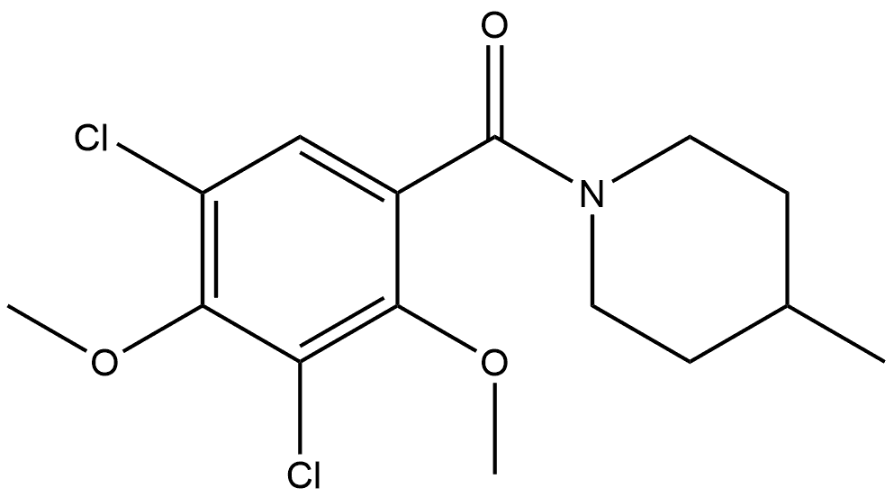 (3,5-Dichloro-2,4-dimethoxyphenyl)(4-methyl-1-piperidinyl)methanone Structure