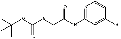 tert-butyl
N-{[(4-bromopyridin-2-yl)carbamoyl]methyl}carba
mate Structure