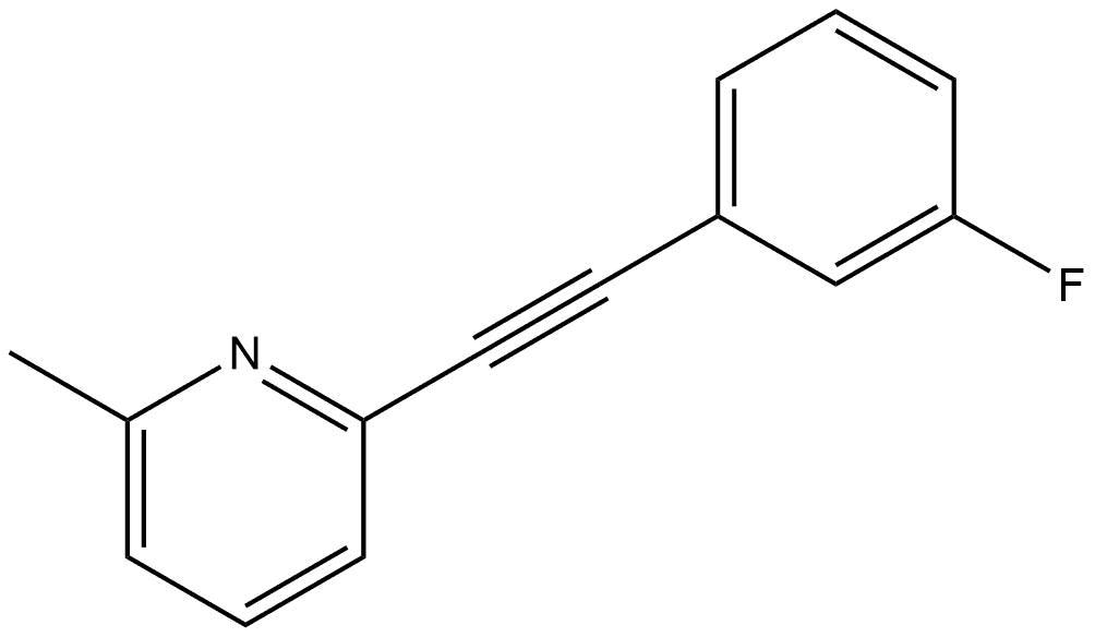 2-[2-(3-Fluorophenyl)ethynyl]-6-methylpyridine Structure