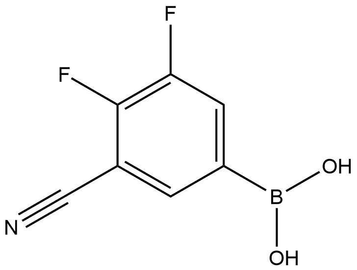 (3-cyano-4,5-difluorophenyl)boronic acid Structure