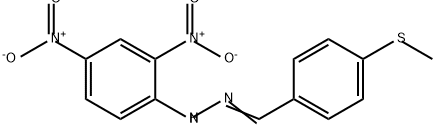 Benzaldehyde, 4-(methylthio)-, 2-(2,4-dinitrophenyl)hydrazone Structure