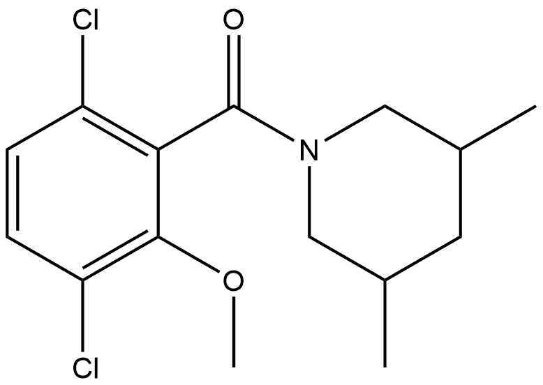 (3,6-Dichloro-2-methoxyphenyl)(3,5-dimethyl-1-piperidinyl)methanone Structure