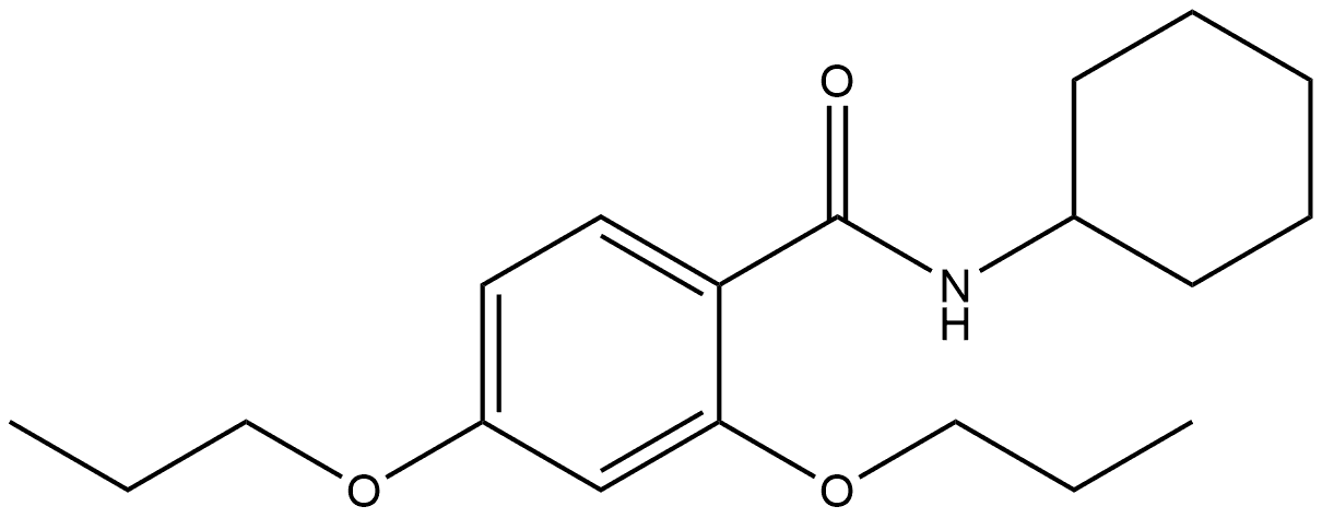 N-Cyclohexyl-2,4-dipropoxybenzamide Structure