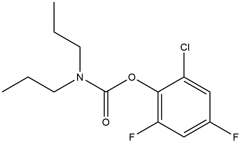 2-Chloro-4,6-difluorophenyl N,N-dipropylcarbamate Structure