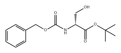 D-Serine, N-[(phenylmethoxy)carbonyl]-, 1,1-dimethylethyl ester Structure