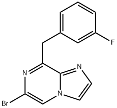 Imidazo[1,2-a]pyrazine, 6-bromo-8-[(3-fluorophenyl)methyl]- Structure