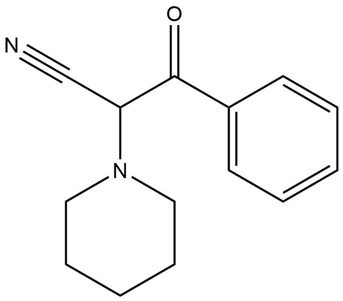 1-Piperidineacetonitrile, α-benzoyl- Structure