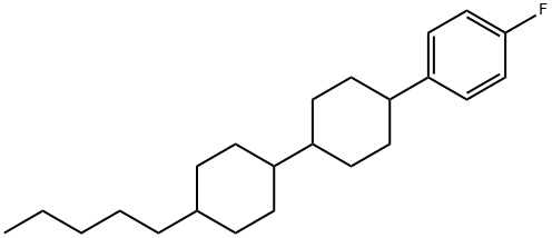 Benzene, 1-fluoro-4-(4'-pentyl[1,1'-bicyclohexyl]-4-yl)- Structure