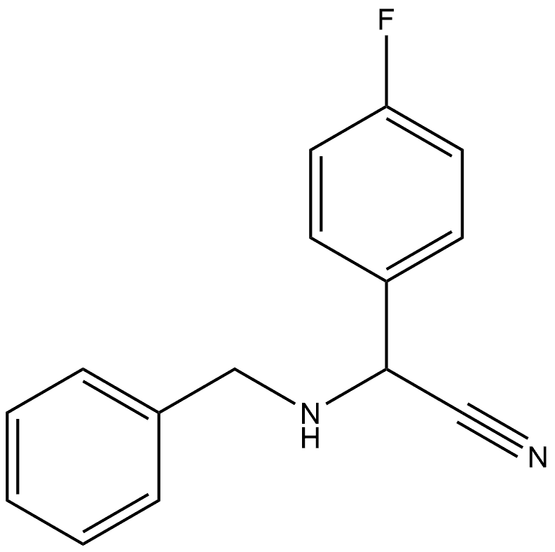 Benzeneacetonitrile, 4-fluoro-α-[(phenylmethyl)amino]- 구조식 이미지