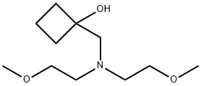 1-{[bis(2-methoxyethyl)amino]methyl}cyclobutan-1-ol 구조식 이미지