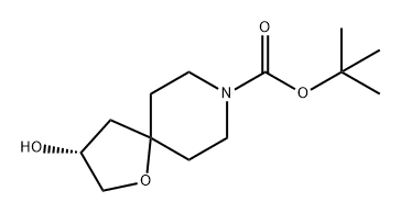 1-Oxa-8-azaspiro[4.5]decane-8-carboxylic acid, 3-hydroxy-, 1,1-dimethylethyl ester, (3R)- Structure