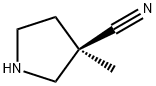 3-Pyrrolidinecarbonitrile, 3-methyl-, (3R)- 구조식 이미지