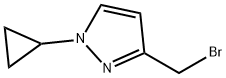 1H-Pyrazole, 3-(bromomethyl)-1-cyclopropyl- 구조식 이미지