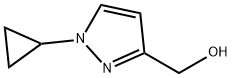 1H-Pyrazole-3-methanol, 1-cyclopropyl- 구조식 이미지